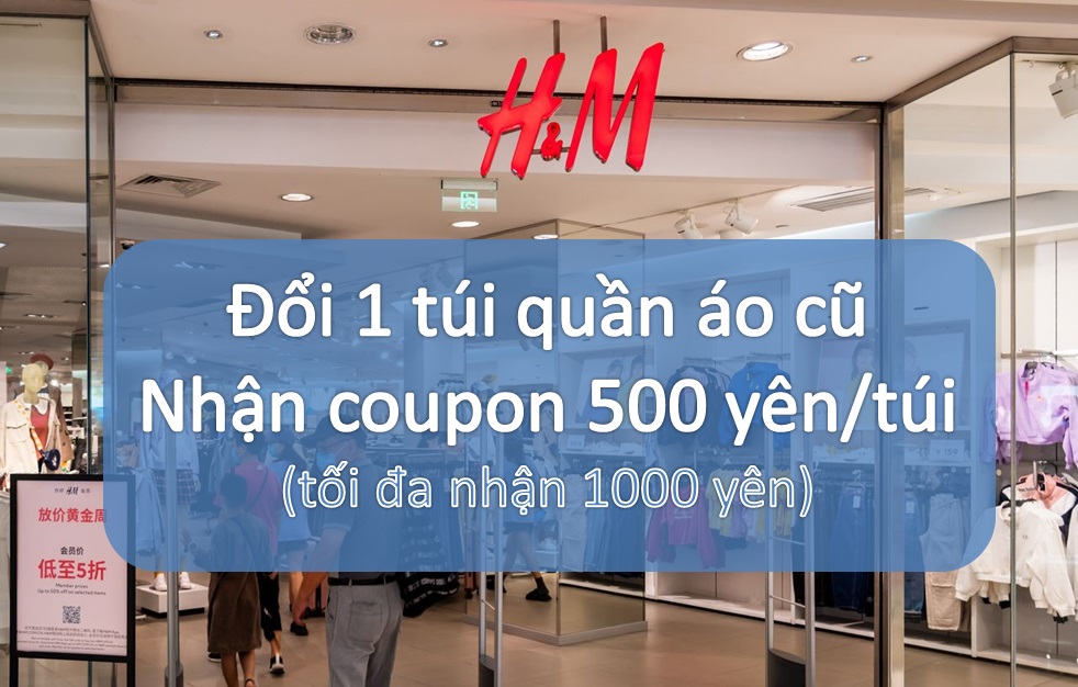 Đổi quần áo cũ ở H&M nhận tối đa 1000 yên coupon-3 TIỆN ÍCH